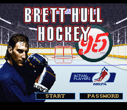 Brett Hull Hockey '95 (USA) Title Screen